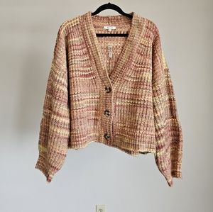 Madewell Space-Dyed Waller Crop Cardigan Sweater